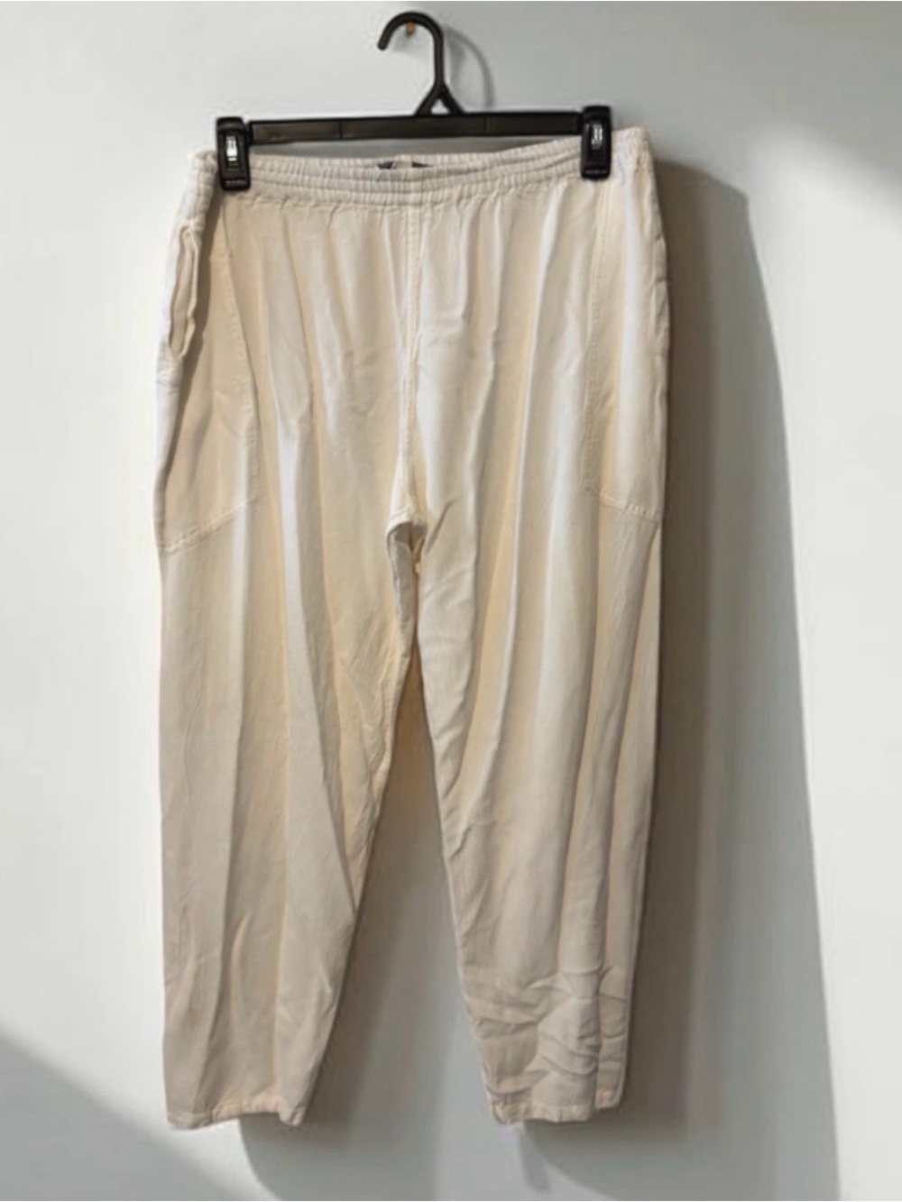 Vintage Moroccan White Linen Summer Pants